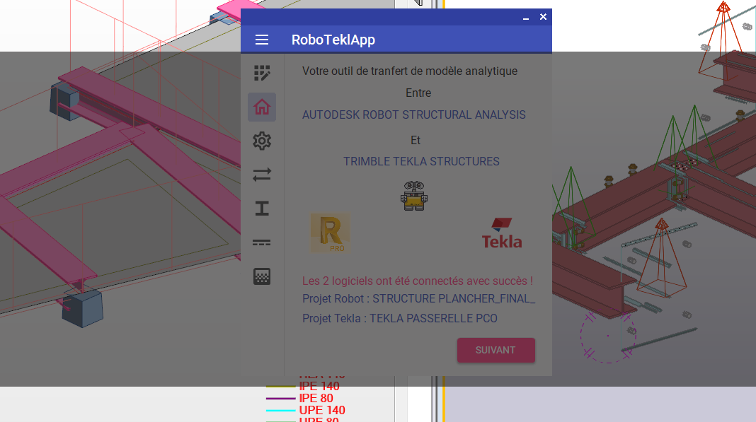 Connecter Robot et Tekla